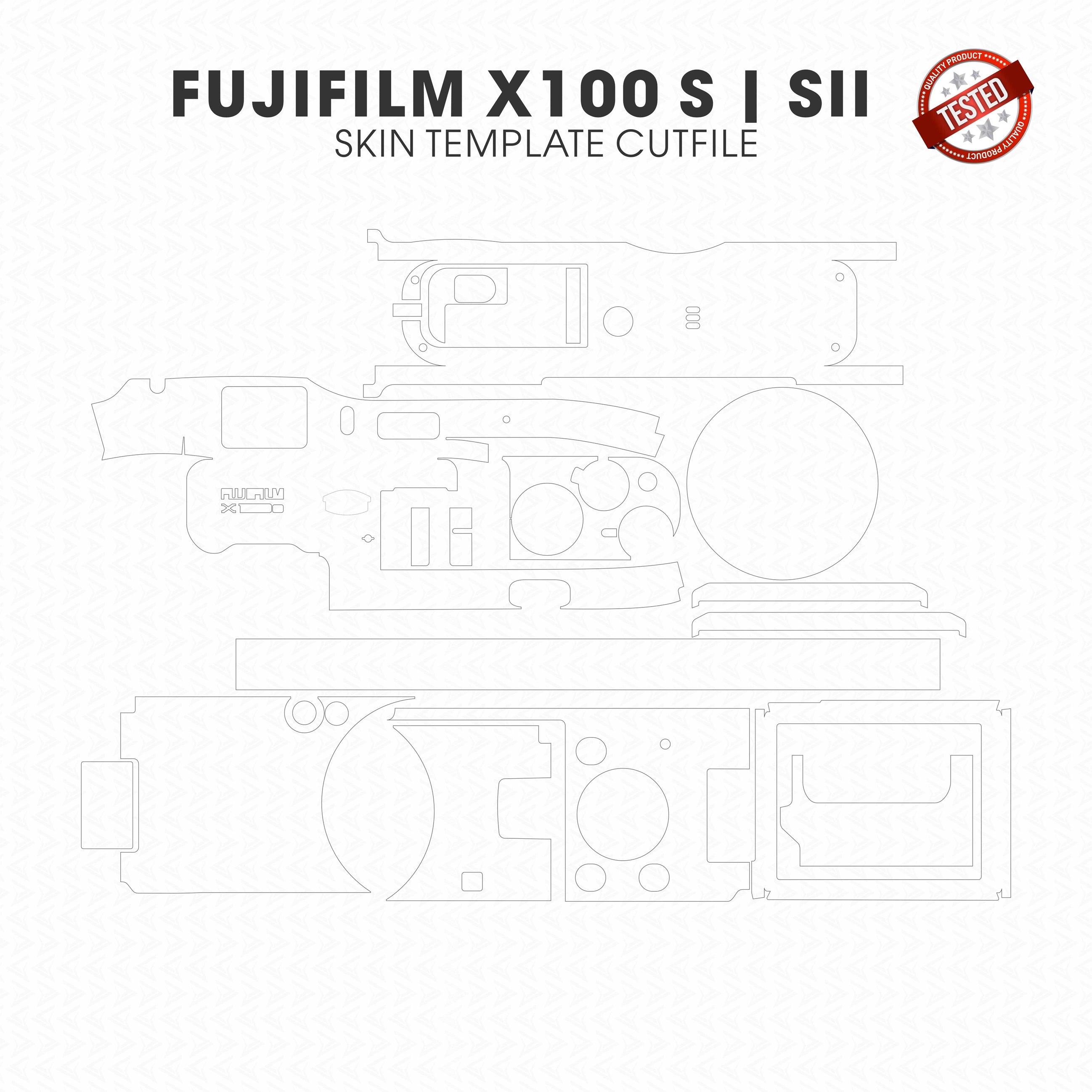Fujifilm X-100S and X-100S ii skin template vector cut file