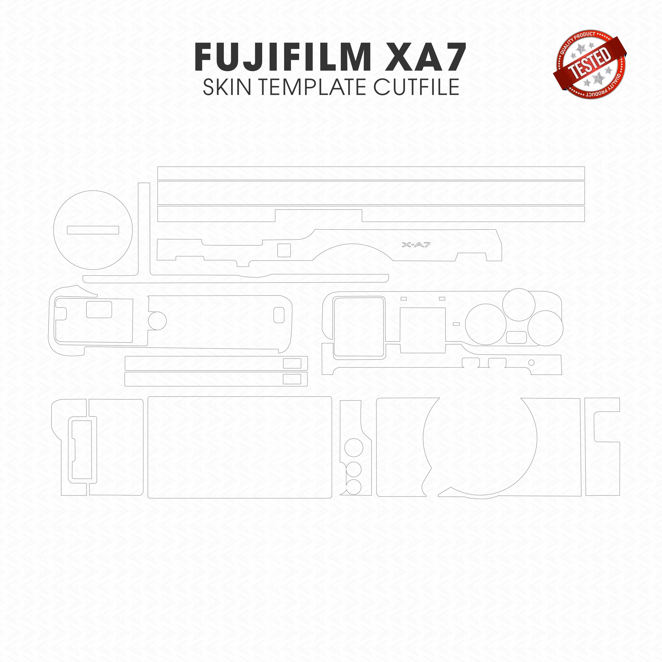 Fujifilm X-A7 Skin Template Vector Cut File CDR SVG DXF PNG
