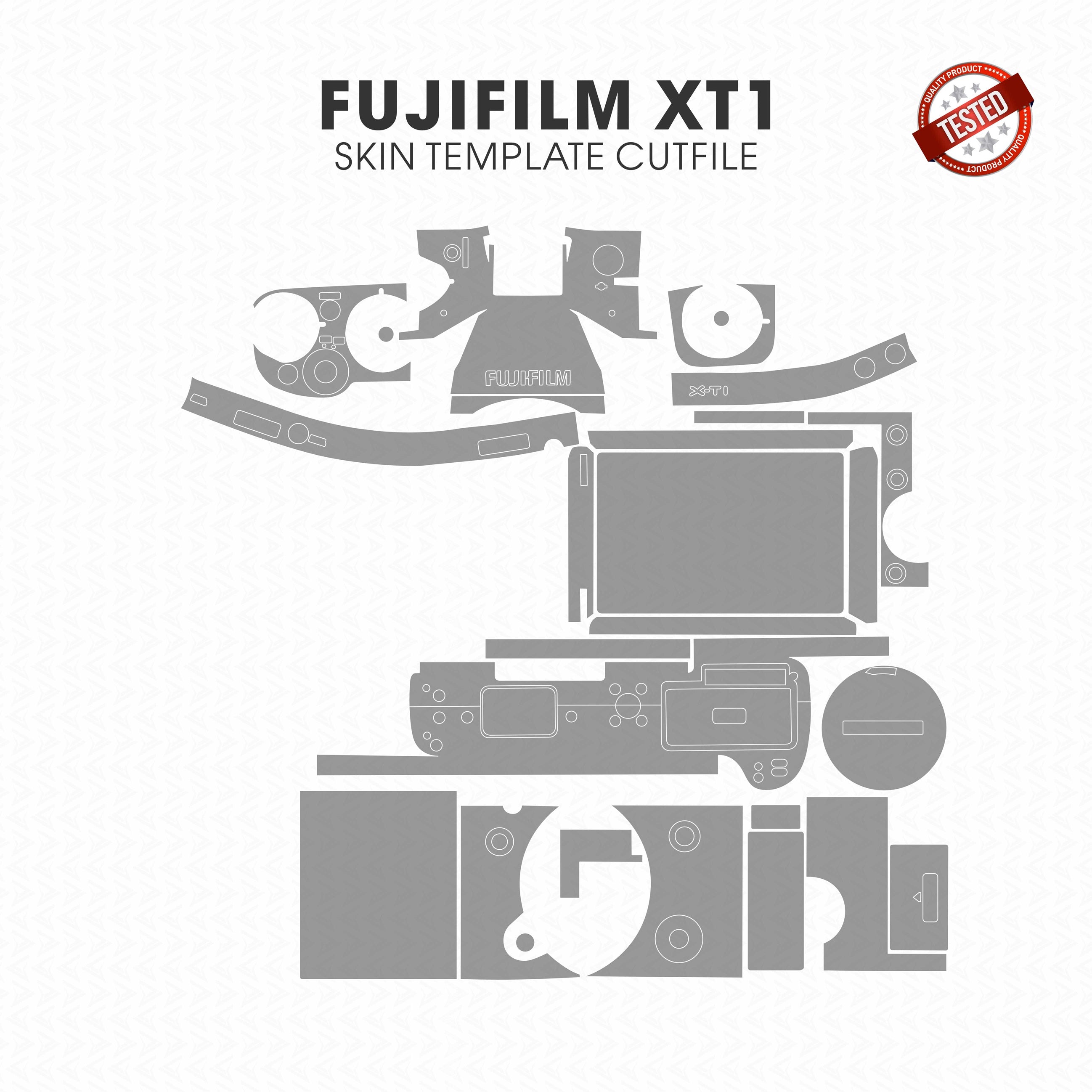 Fujifilm X-T1 camera skin template vectors cut file