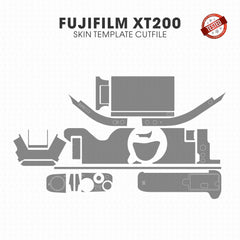 Fujifilm X-T200 Skin Template Vector Cut File PDF SVG CDR PNG