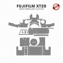 Fujifilm X-T20 Skin Template Vector Cut File PDF SVG CDR PNG
