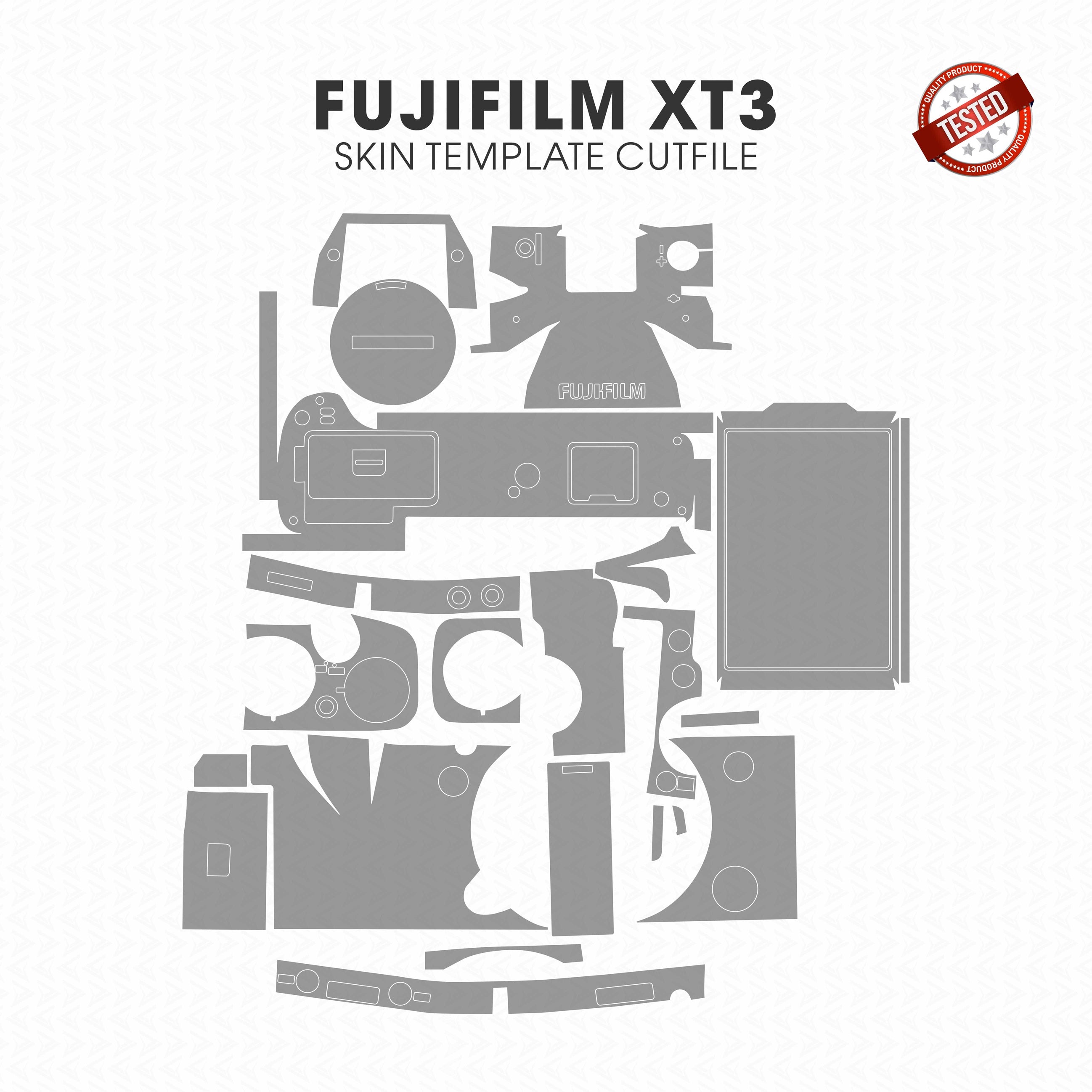 Fujifilm X-T3 Camera Skin Template Cut File Vector