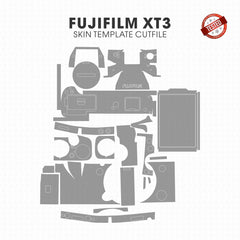 Fujifilm X-T3 Camera Skin Template Cut File Vector