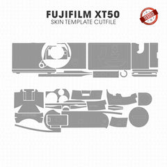 Fujifilm X-T50 Skin Template Vector Cut File PDF SVG PNG CDR
