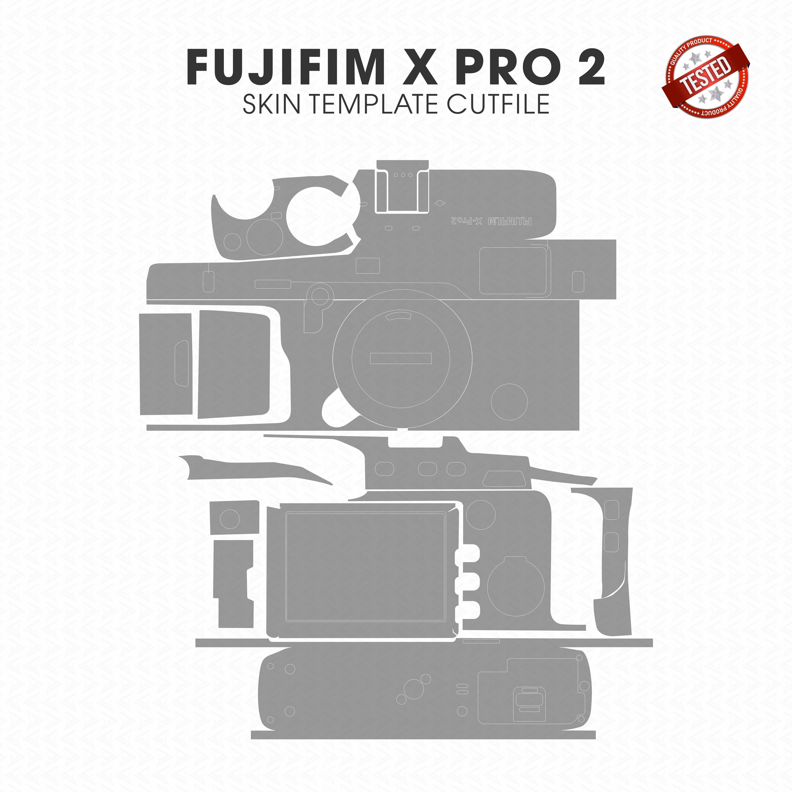 Fujifilm X-Pro 2 Skin Template Vector Cut File PDF SVG PNG DXF