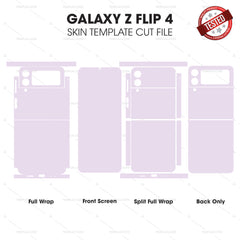 Samsung Galaxy Z Flip4 Skin Template Vector Cut File Bundle