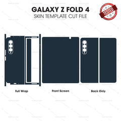 Samsung Galaxy Z Fold4 Skin Template Vector Cut File Bundle