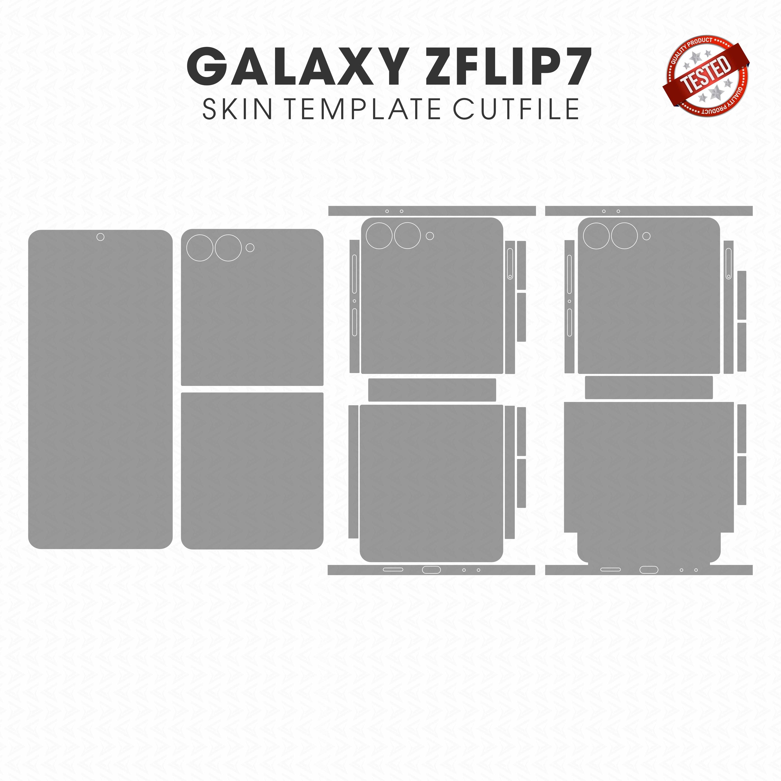 Samsung Galaxy Z Flip7 Skin Template Vector Cutfile PDF SVG CDR PNG