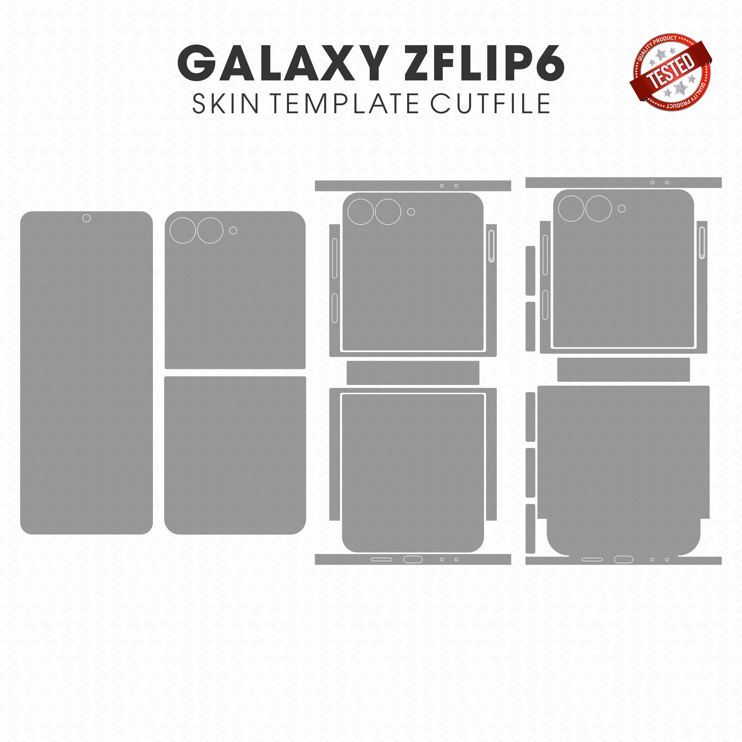 Samsung Galaxy Z Flip6 Skin Template Vector Cutfile PDF SVG CDR