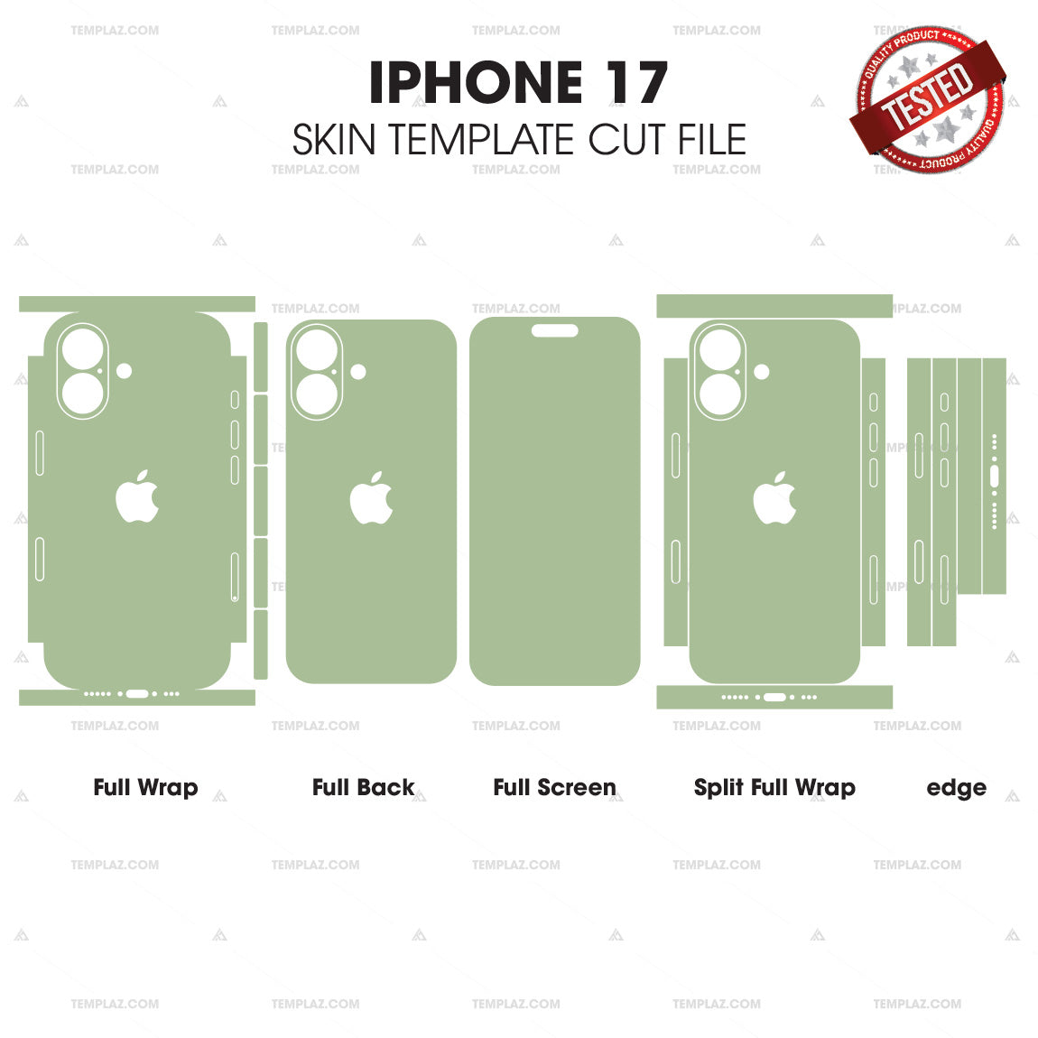 iPhone 17 skin template die cut files for skin wrap