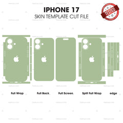 iPhone 17 skin template die cut files for skin wrap