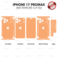 iPhone 17 Pro Max skin templates die cut for skin wrap