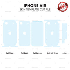 iPhone Air skin templates die cut for skin wrap