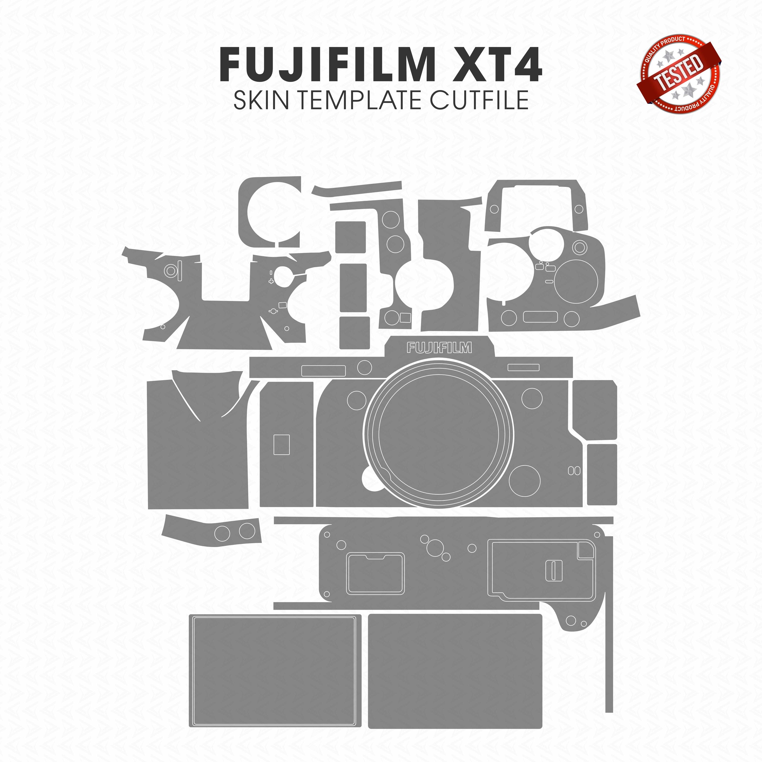 Fujifilm X-T4 Camera Skin Template Cut Files Vector PDF CDR SVG PNG