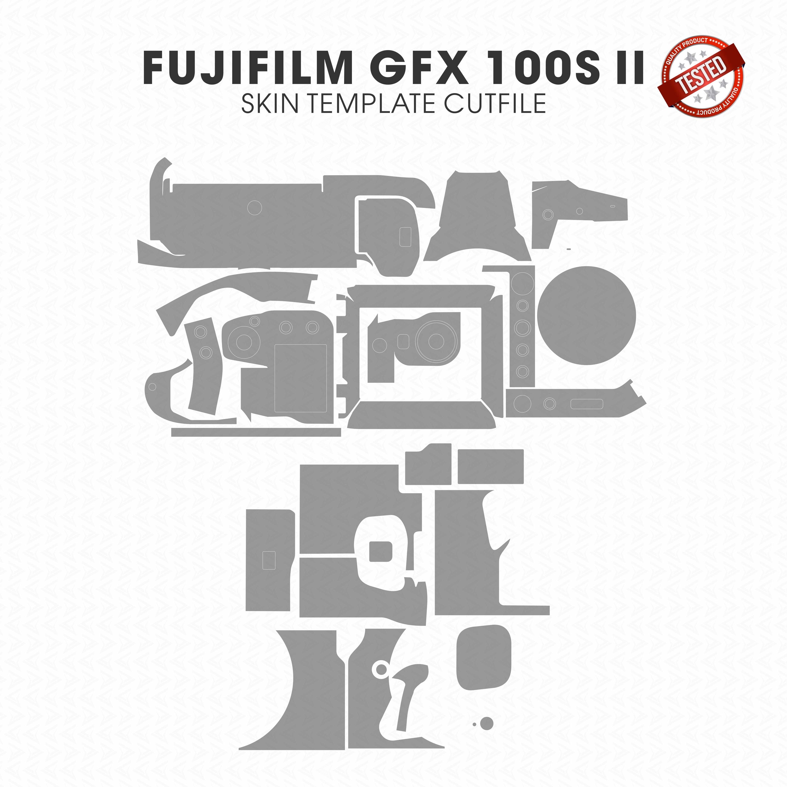 Fujifilm GFX 100S II Skin Template Vector Cut File