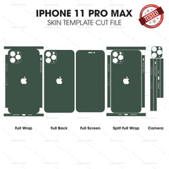 IPhone 11 Pro Max Skin Template Vector Cut File Bundle