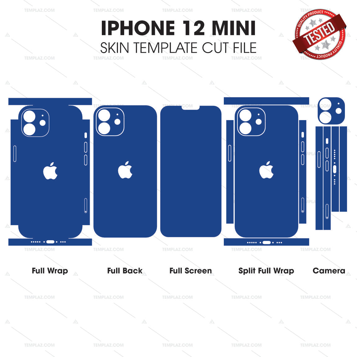 IPhone 12 Mini Skin Template Vector Cut File Bundle