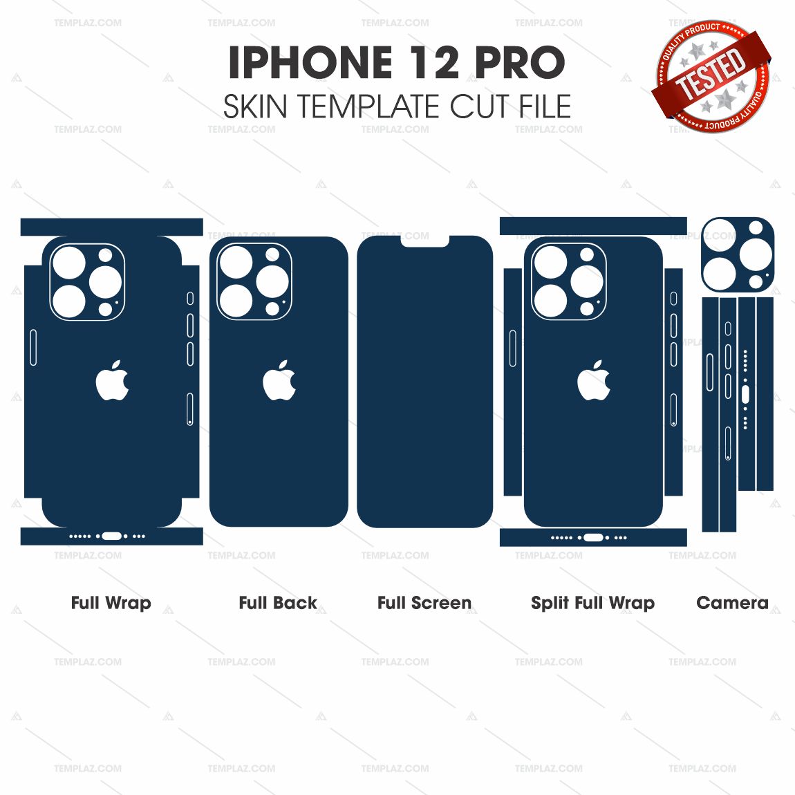 iPhone 12 Pro Skin Template Vector Cut File Bundle
