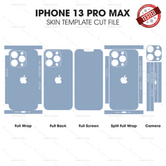 IPhone 13 Pro Max Skin Template Vector Cut File Bundle