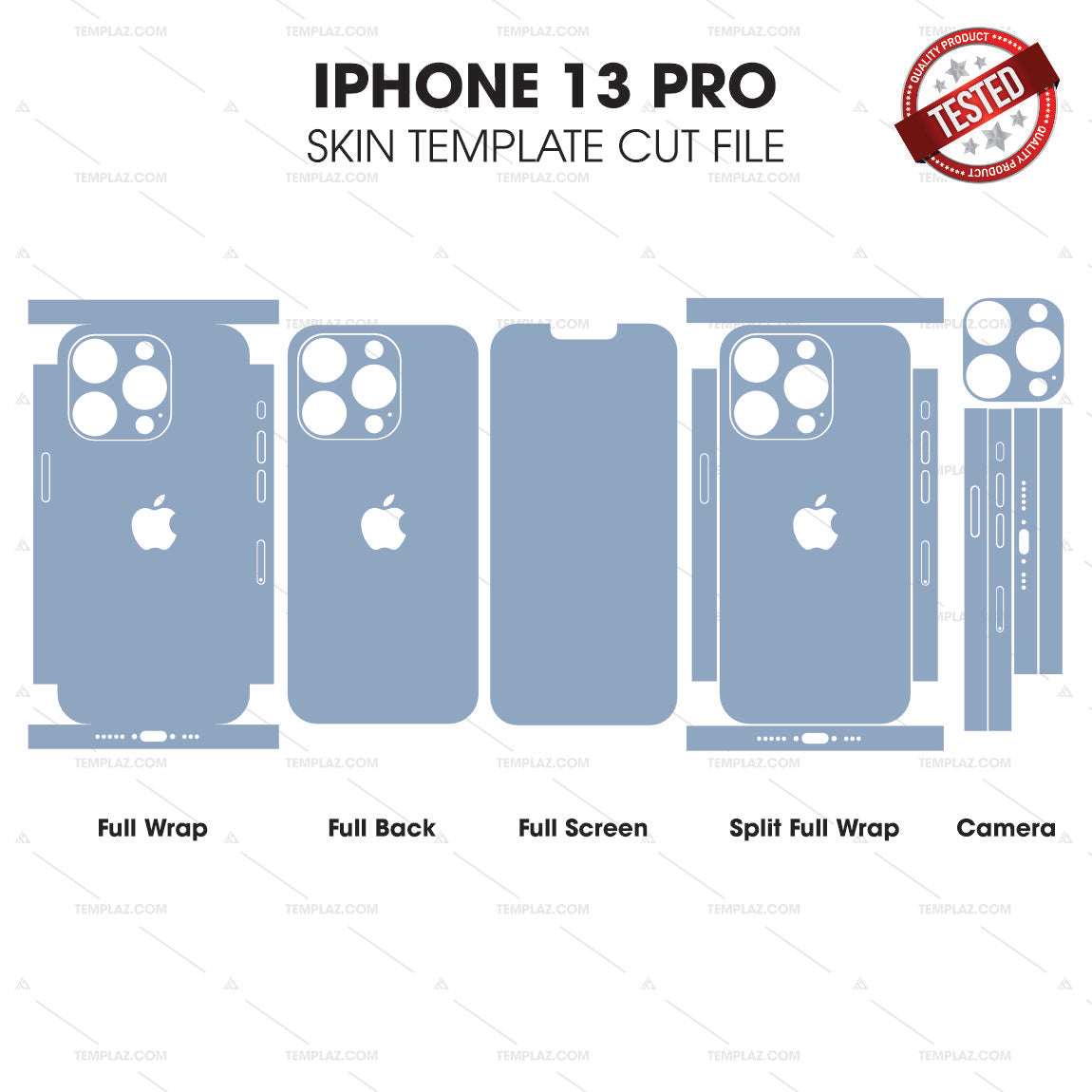 IPhone 13 Pro Skin Template Vector Cut File Bundle