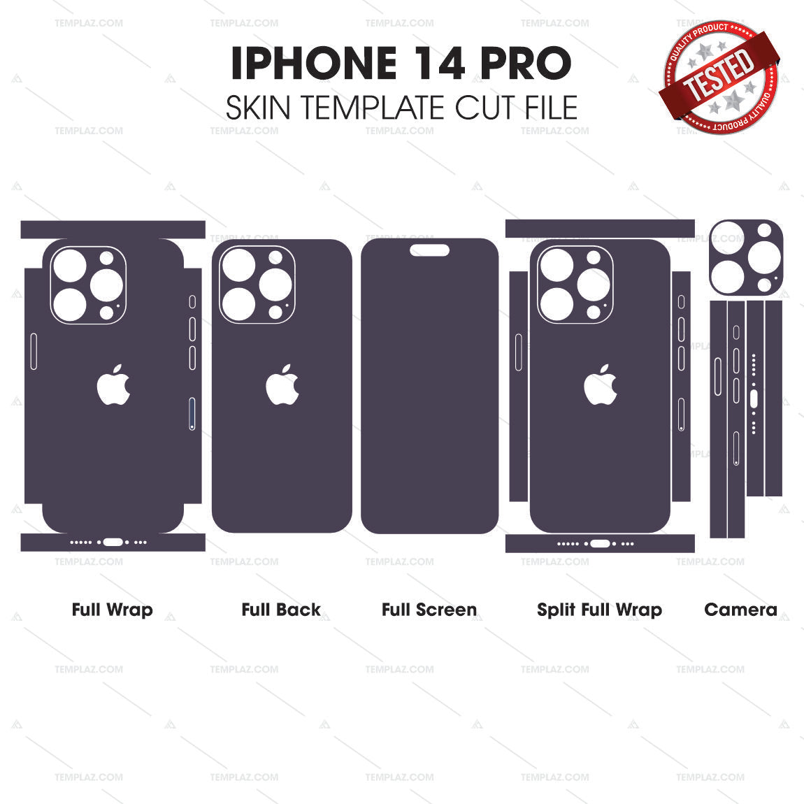 IPhone 14 Pro Skin Template Vector Cut File Bundle