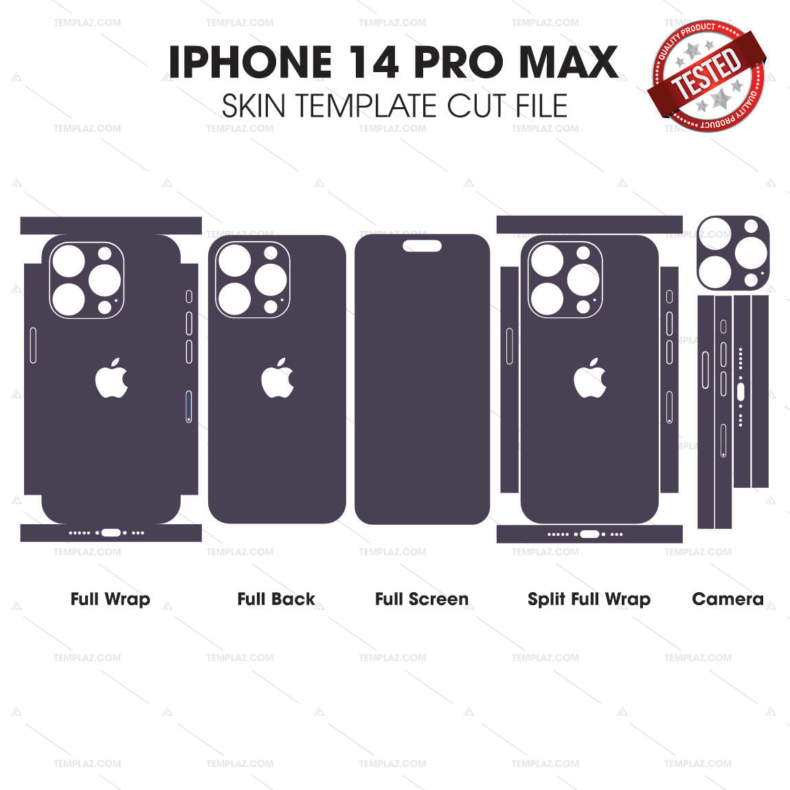 IPhone 14 Pro Max Skin Template Vector Cut File Bundle
