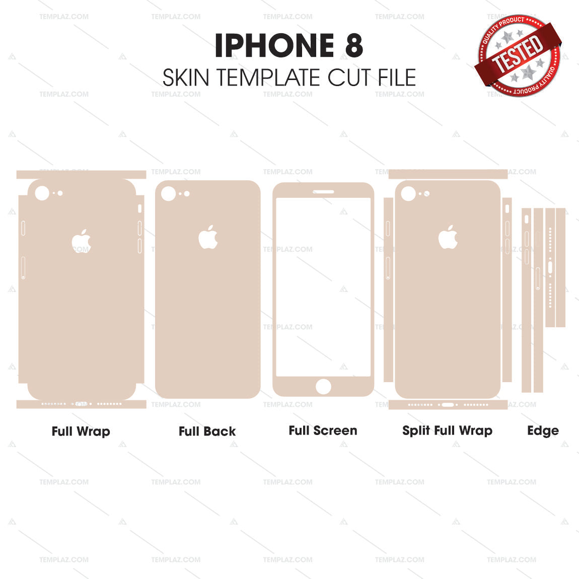 IPhone 8 Skin Template Vector Cut File Bundle