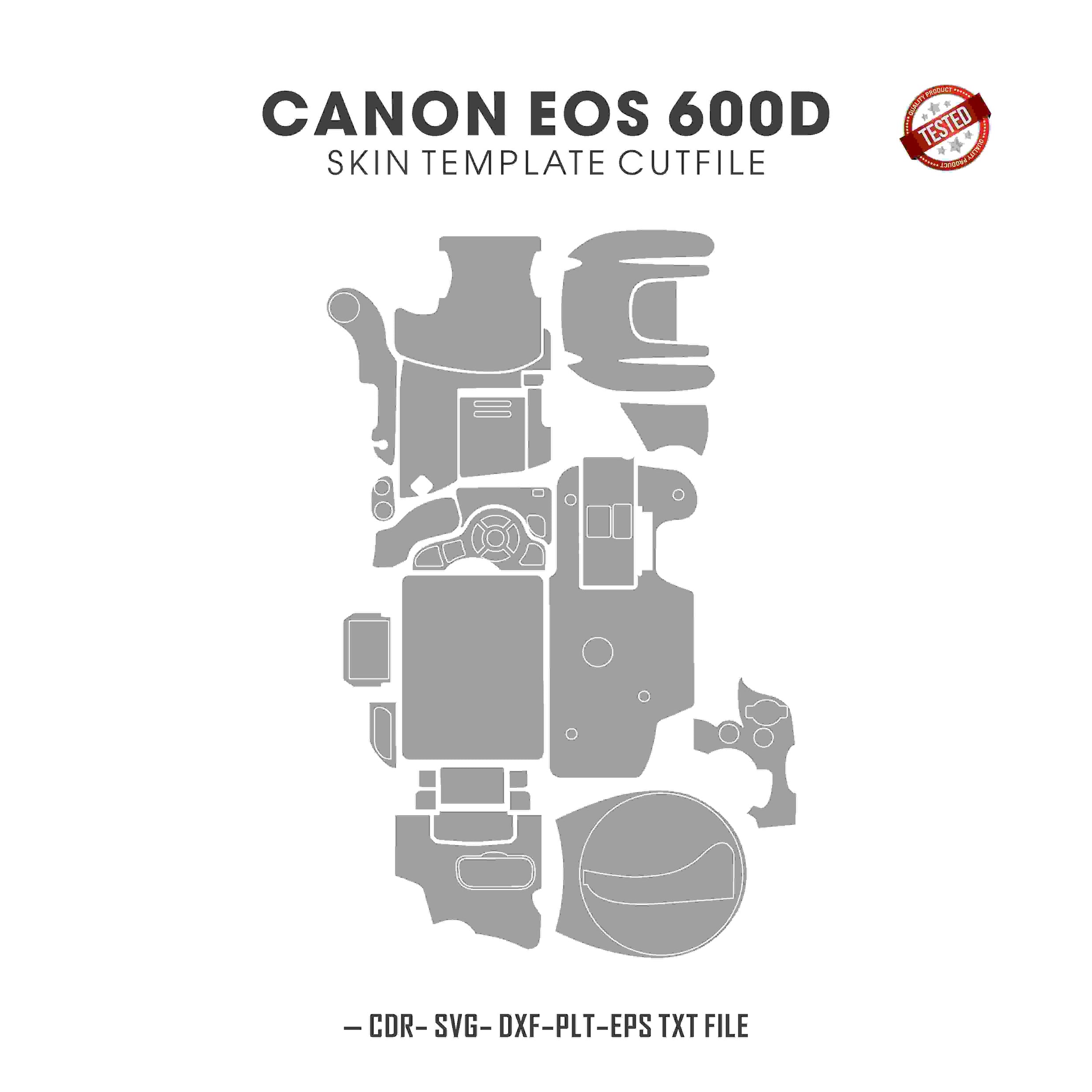 Canon EOS 600D Skin Template Vector Cut Files