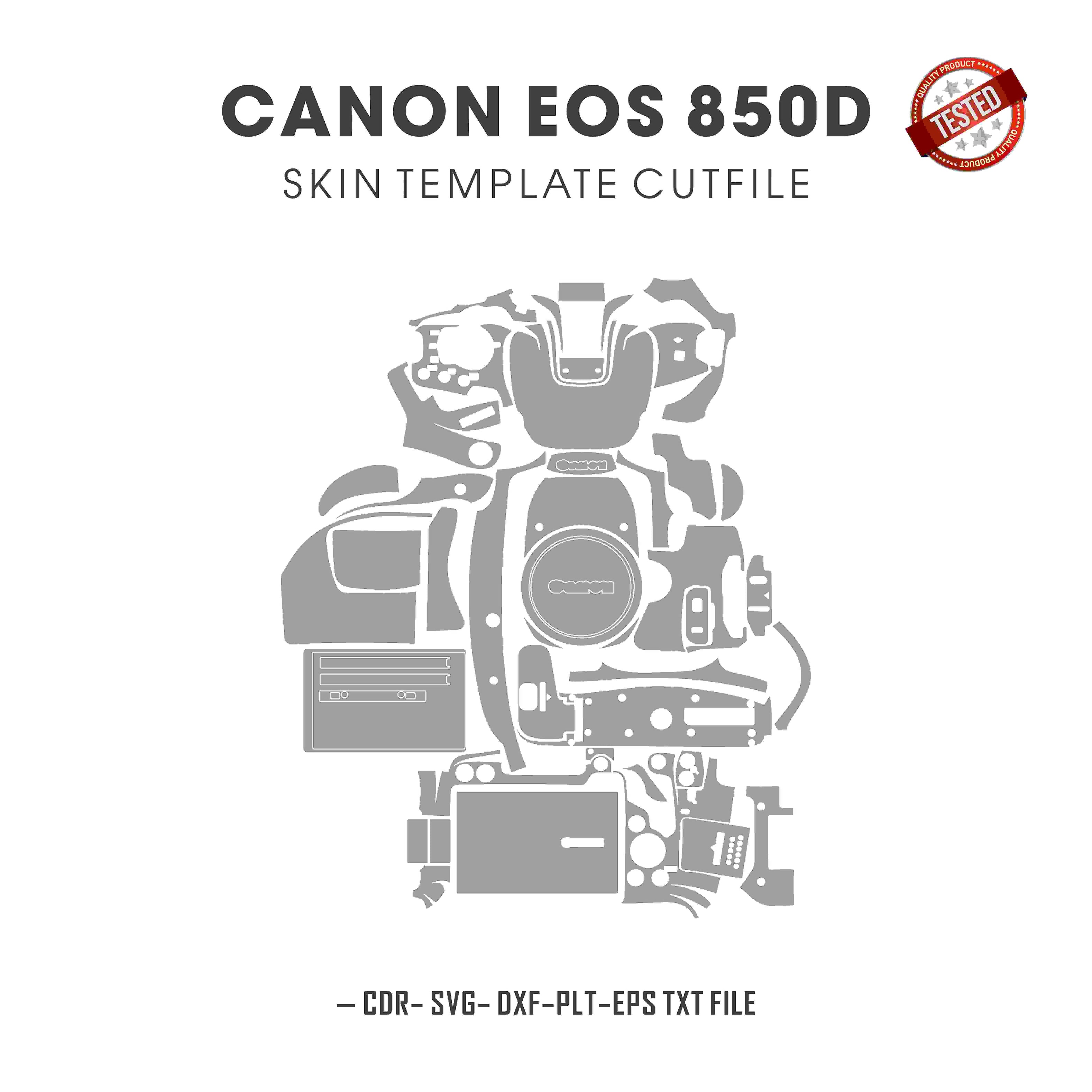 Canon EOS 850D Skin Template Vector Cut Files
