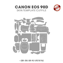 Canon EOS 90D Skin Template Vector Cut Files