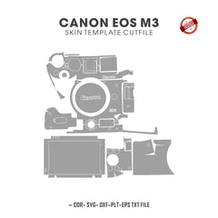 Canon EOS M3 Skin Template Vector Cut Files