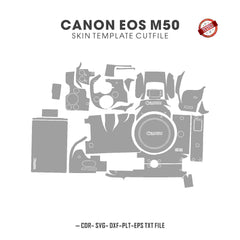 Canon EOS M50 Skin Template Vector Cut Files