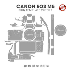 Canon EOS M5 Skin Template Vector Cut Files