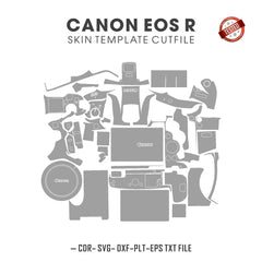 Canon EOS R Skin Template Vector Cut Files