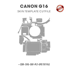 Canon Powershot G16 Skin Template Vector Cut Files