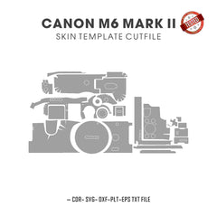 Canon M6 Mark II Skin Template Vector Cut Files
