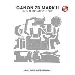 Canon 7D Mark II Skin Template Vector Cut Files