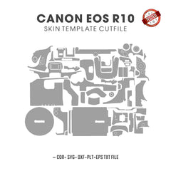 Canon EOS R10 Skin Template Vector Cut Files