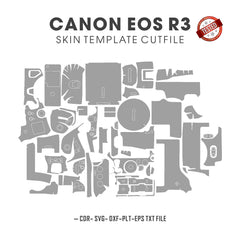 Canon EOS R3 Skin Template Vector Cut Files
