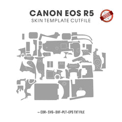 Canon EOS R5 Skin Template Vector Cut Files