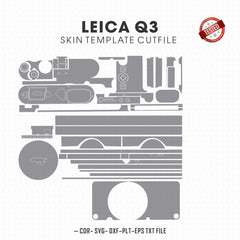 Leica Q3 camera skin template vector cut file SVG DXF CDR EPS