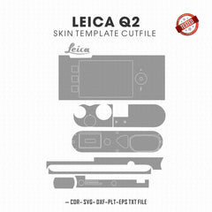 Leica Q2 Skin Template Vector Cut File PDF CDR SVG PNG