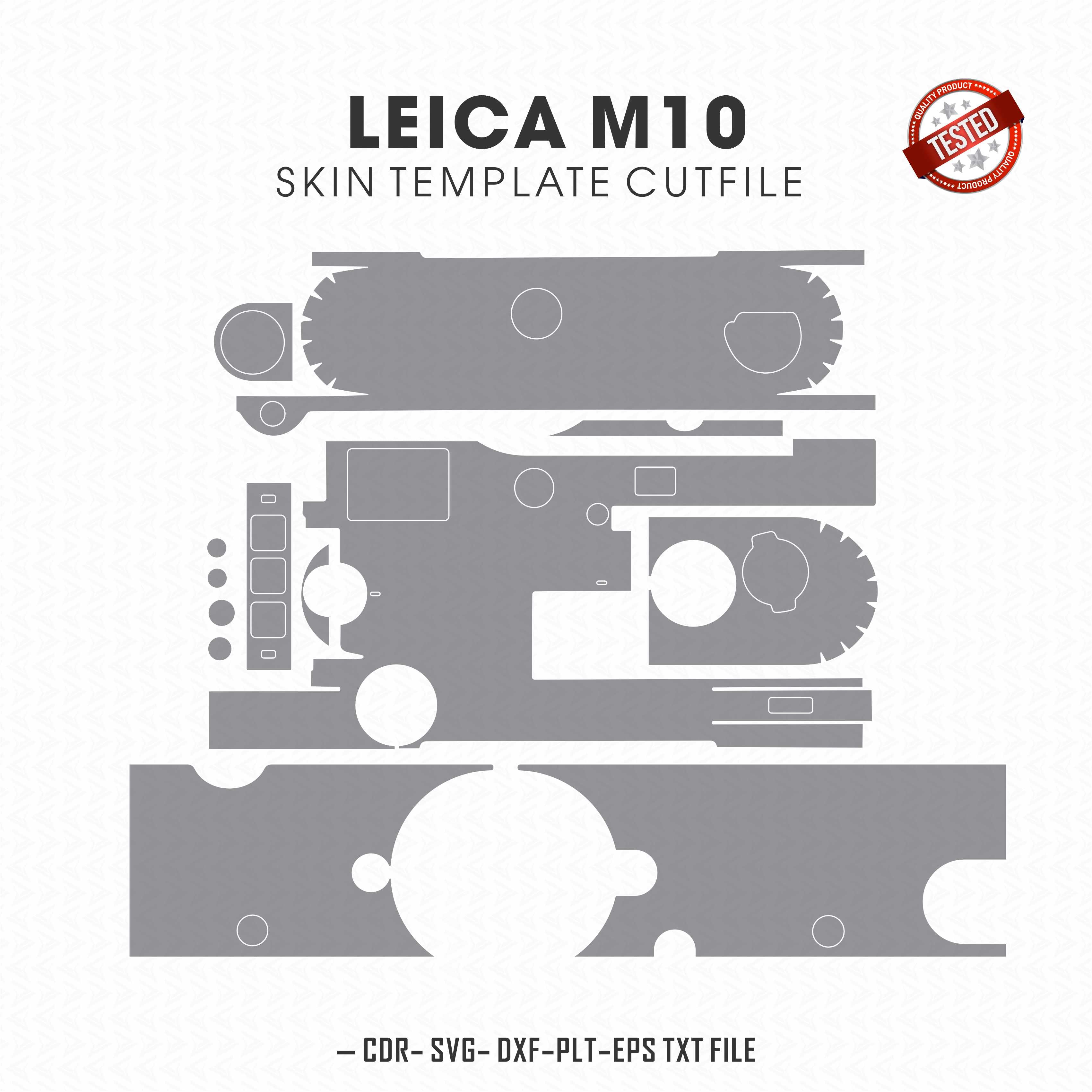 Leica M10 camera skin template vector cut file