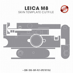 Leica M8 Skin Template Vector Cut File CDR SVG DXF PNG