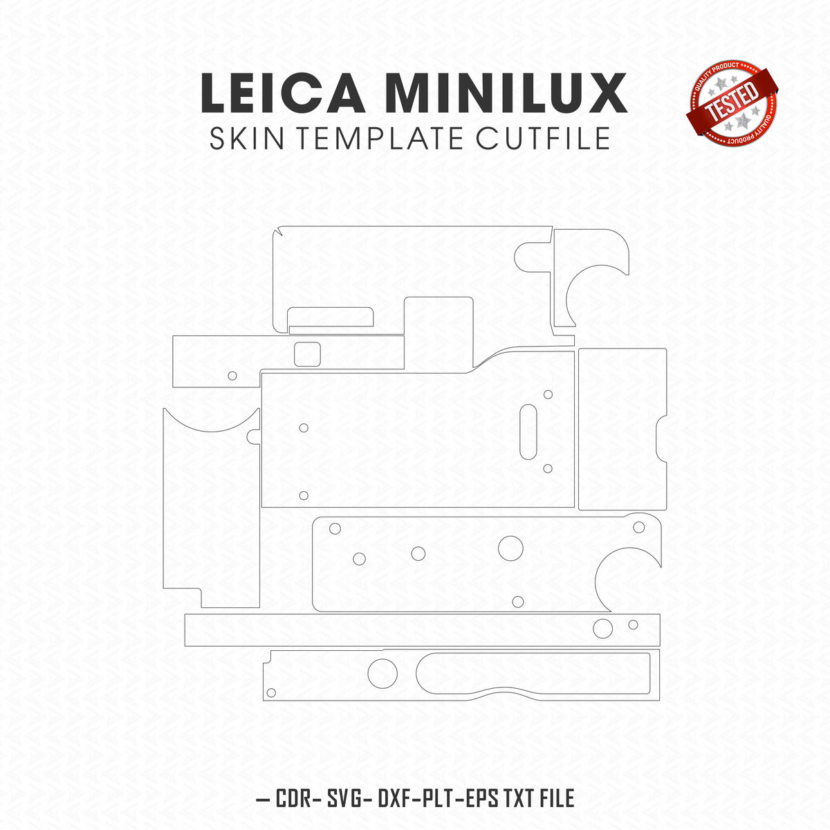 Leica Minilux Skin Template Vector Cut File