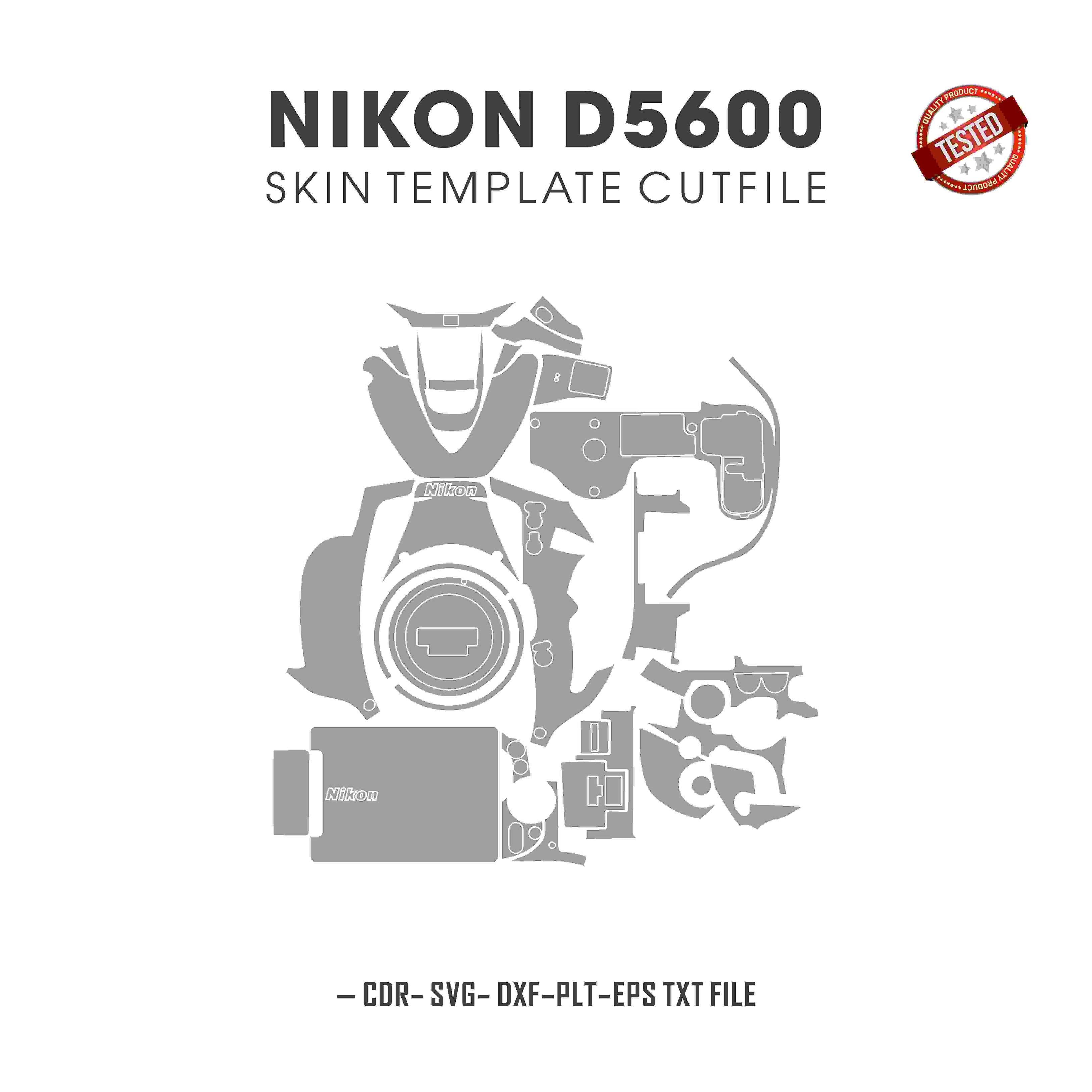 Nikon D5600 Skin Template Vector Cut Files
