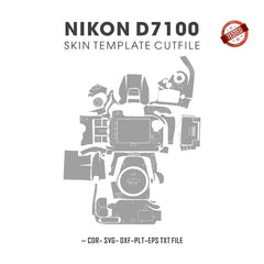 Nikon D7100 Skin Template Vector Cut Files