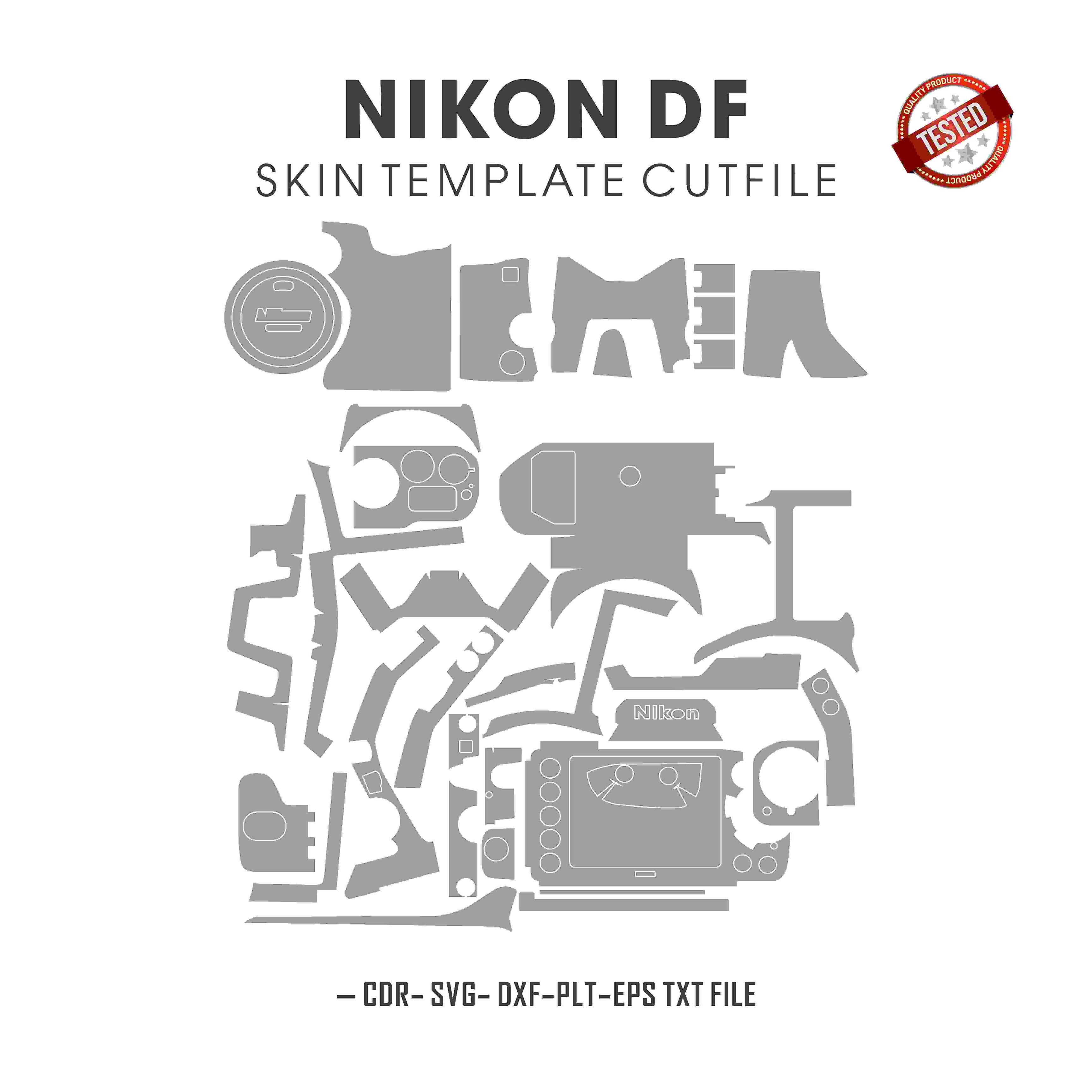 Nikon Df Skin Template Vector Cut Files