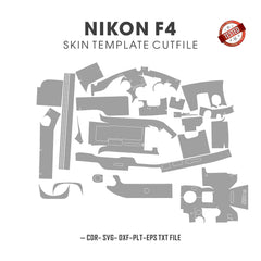 Nikon F4 Skin Template Vector Cut Files