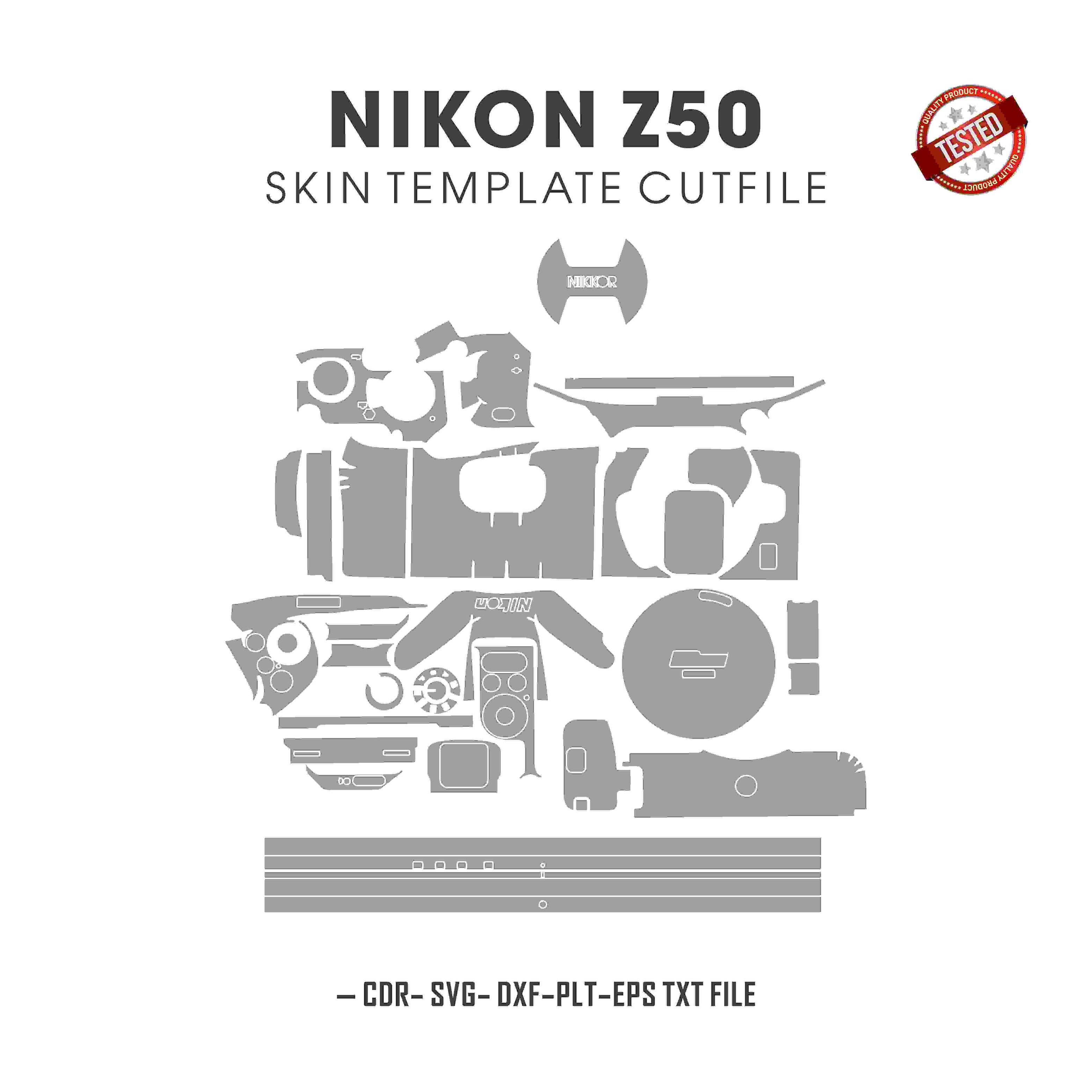 Nikon Z50 Skin Template Vector Cut Files